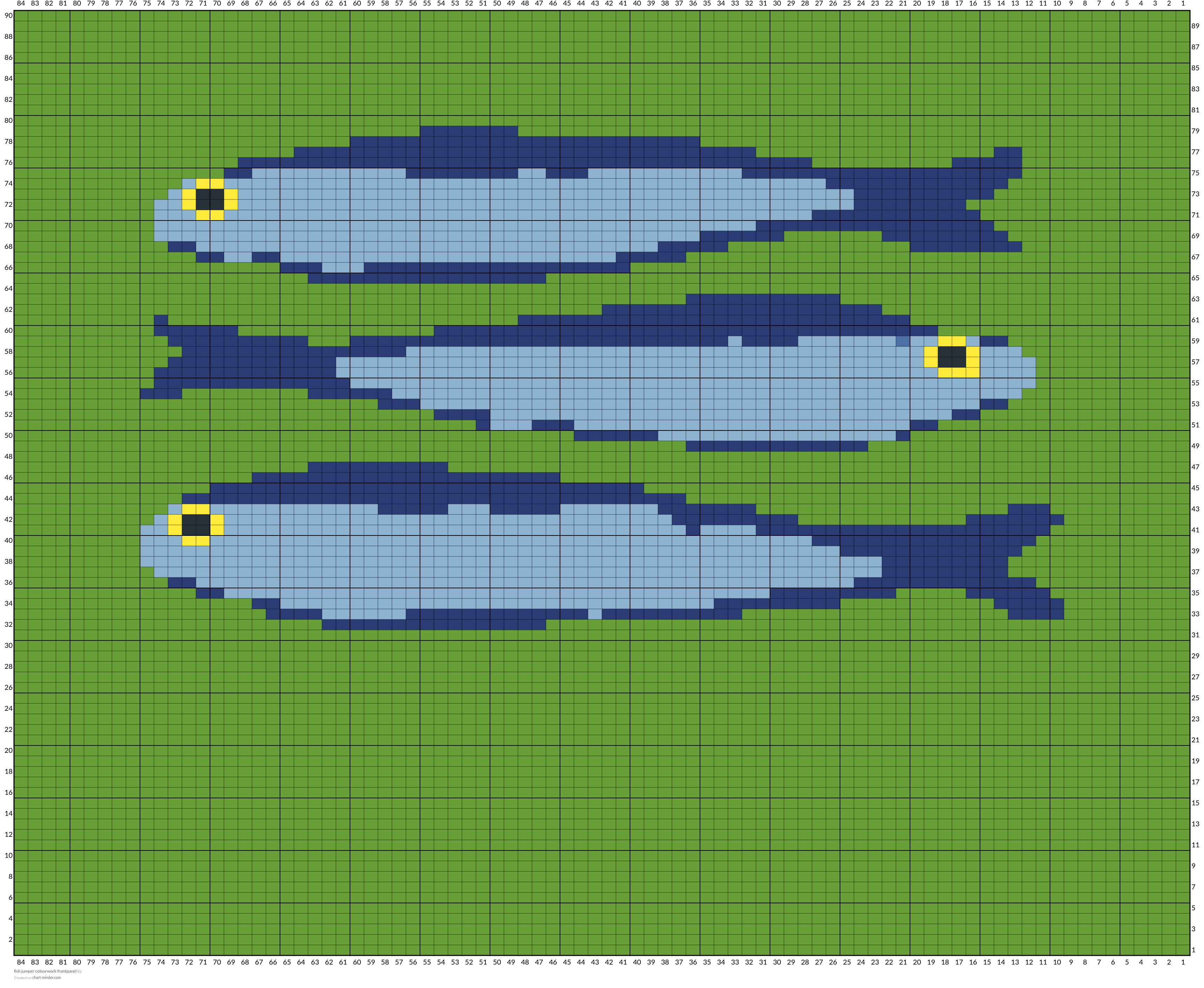 fish jumper colourwork frontpanel