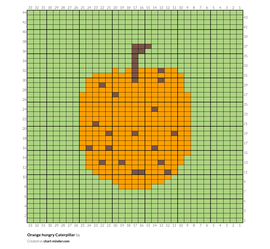Orange hungry Caterpillar
