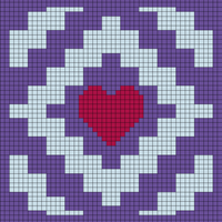 2nd Diamond with Heart 3 colours