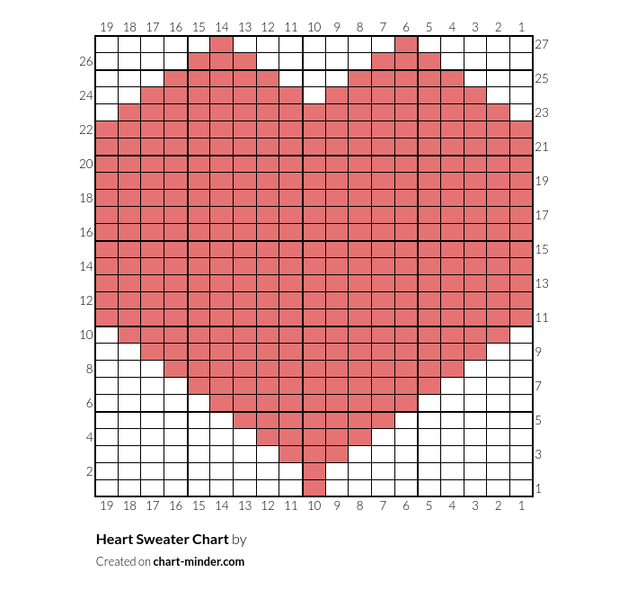 Heart Sweater Chart