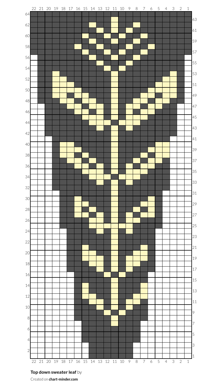 Top down sweater leaf