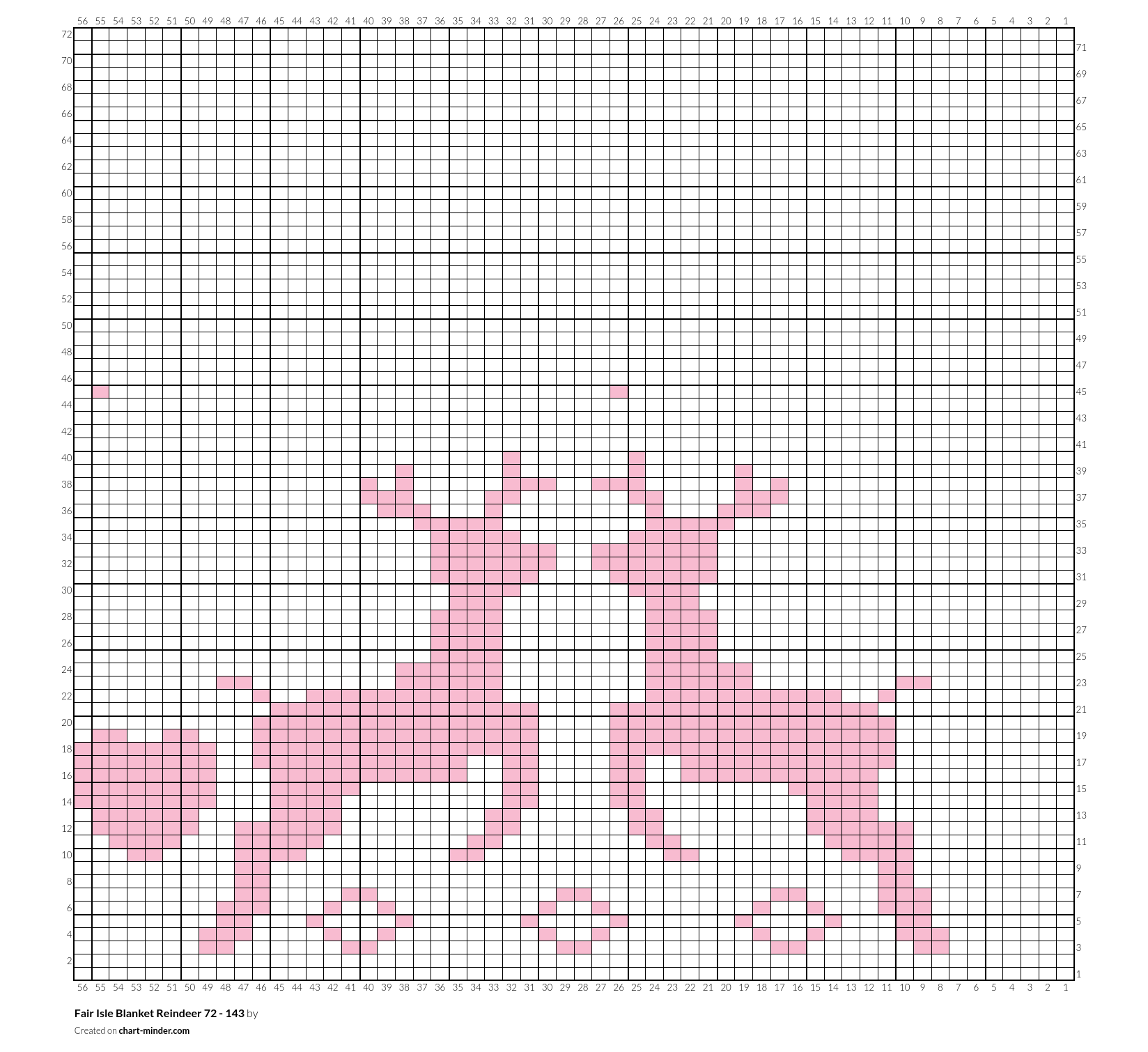 Fair Isle Blanket Reindeer 72 - 143