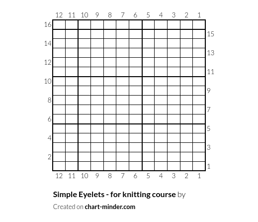 Simple Eyelets - for knitting course