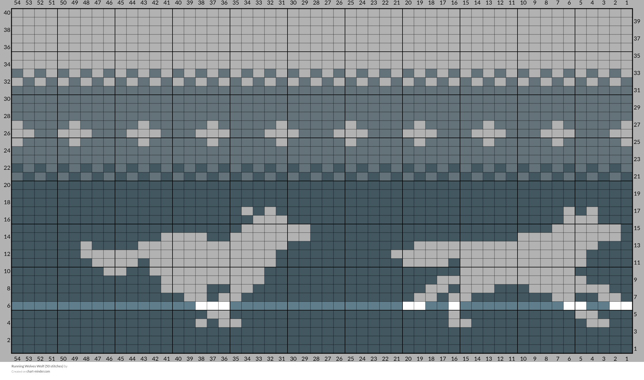 Running Wolves Wolf (50 stitches)
