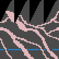 Black canyon at the bottom