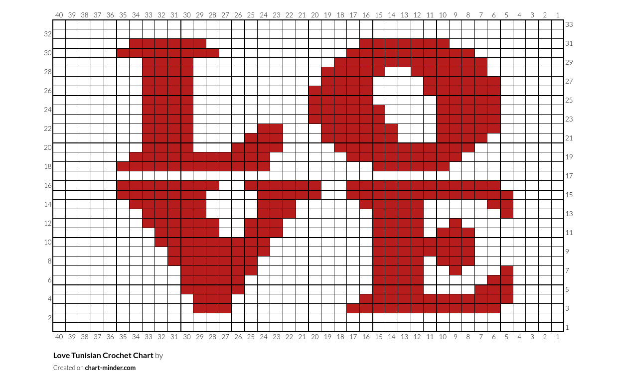 Love Tunisian Crochet Chart