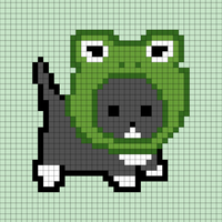 Copy of cat with frog hat
