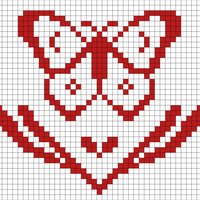 Back neck intarsia