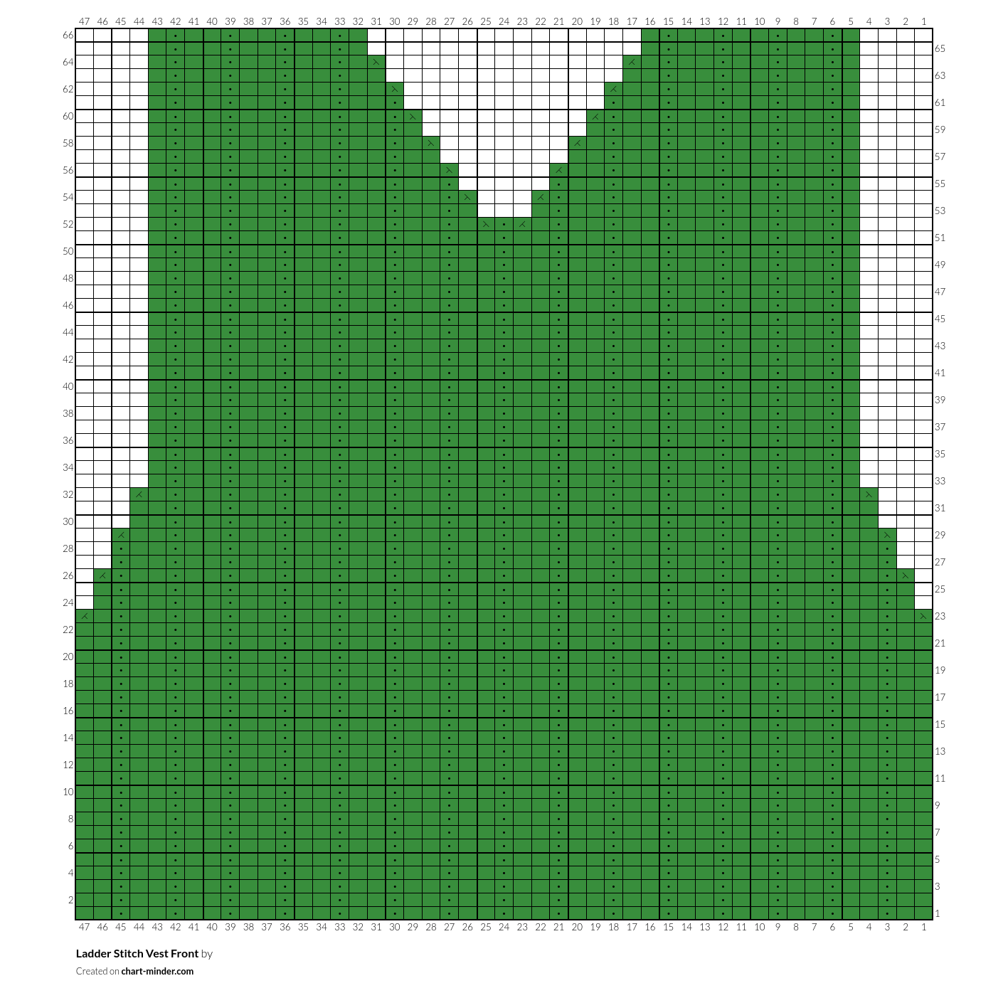 Ladder Stitch Vest Front