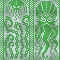 Copy of Copy of Cthulu Mitten with JC Initials R