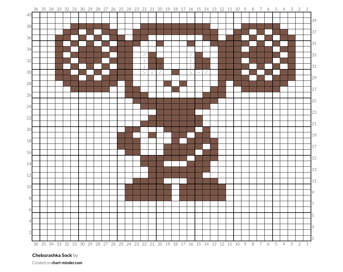 Cheburashka Sock