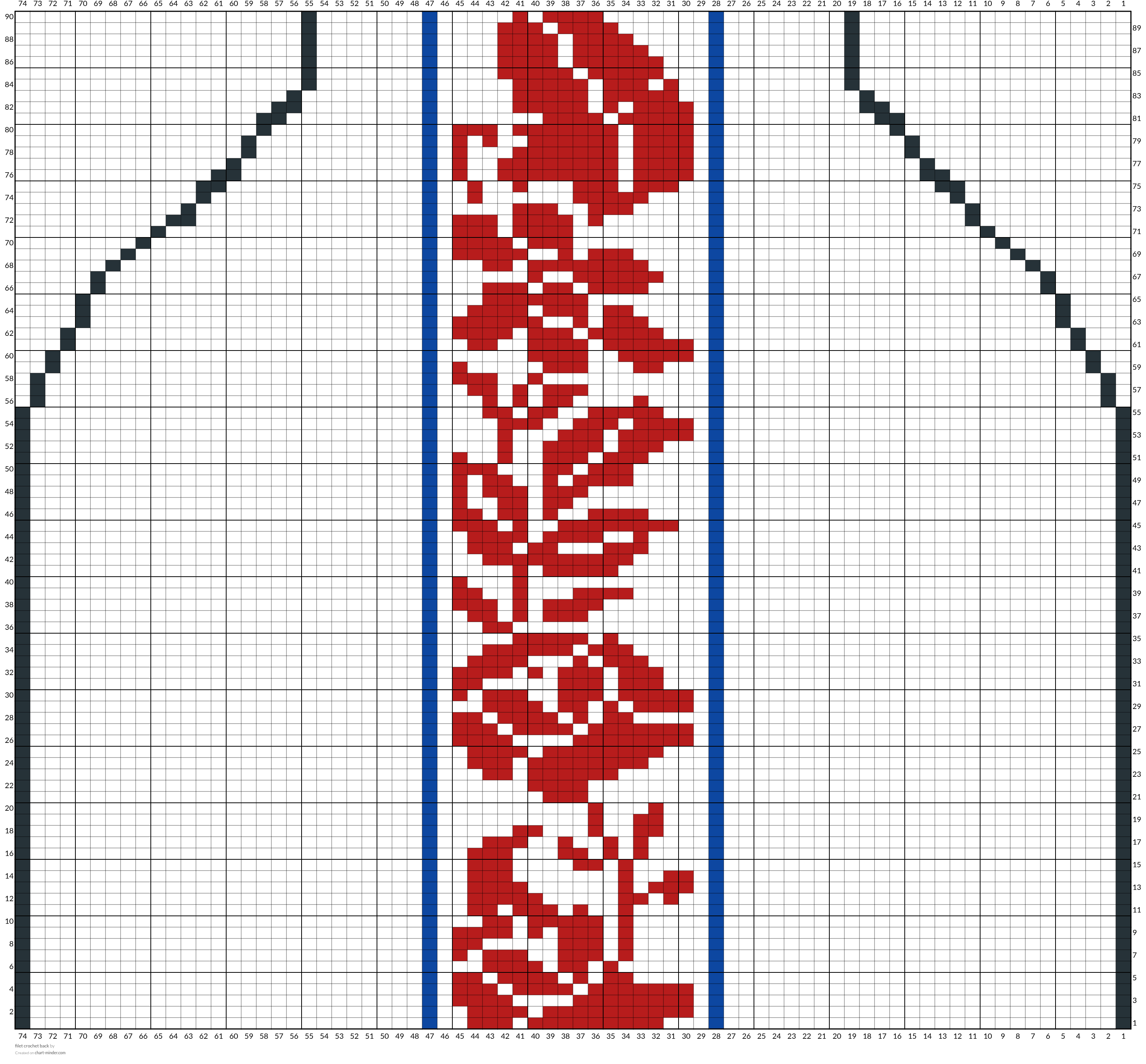 filet crochet back