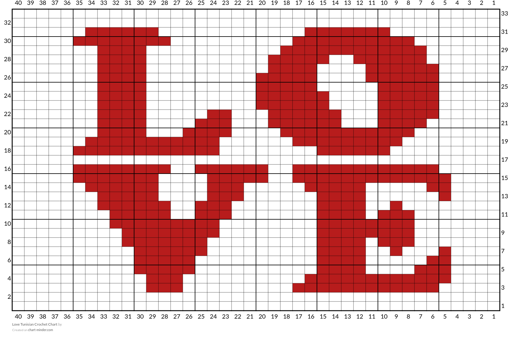 Love Tunisian Crochet Chart