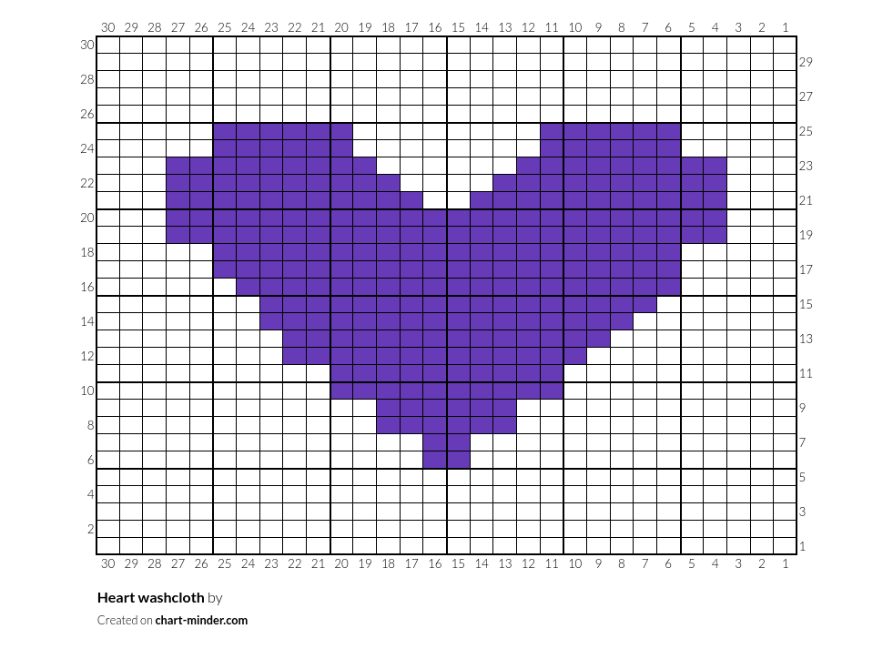 Heart washcloth