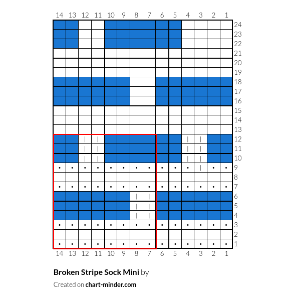 Broken Stripe Sock Mini