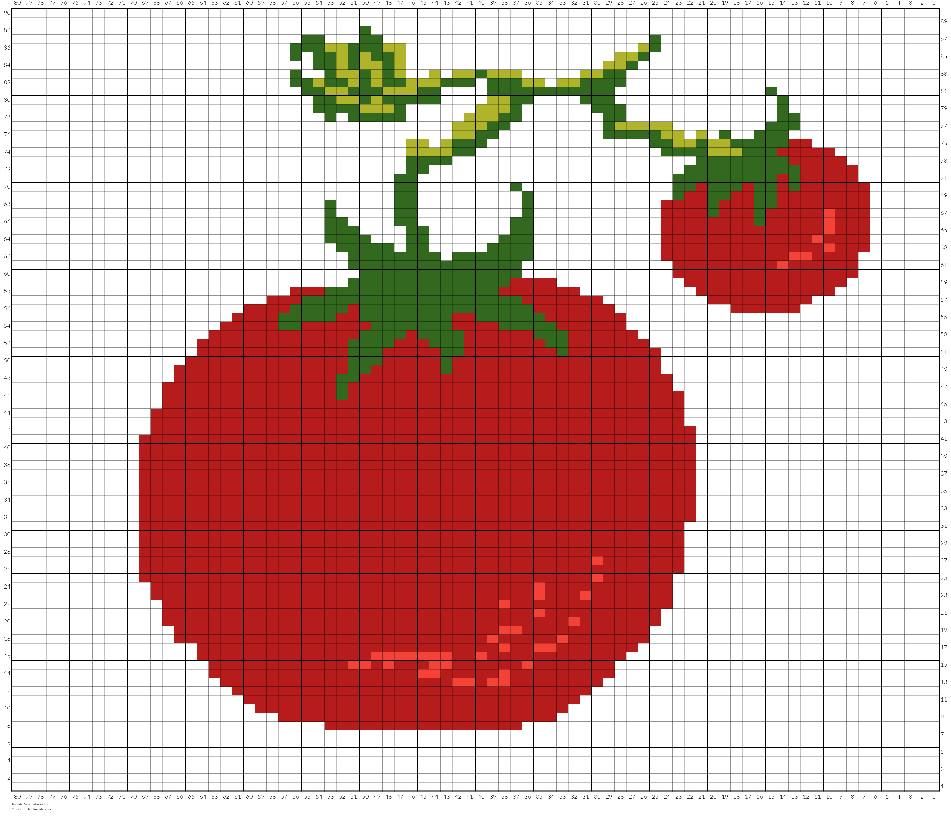 Tomato Vest Intarsia
