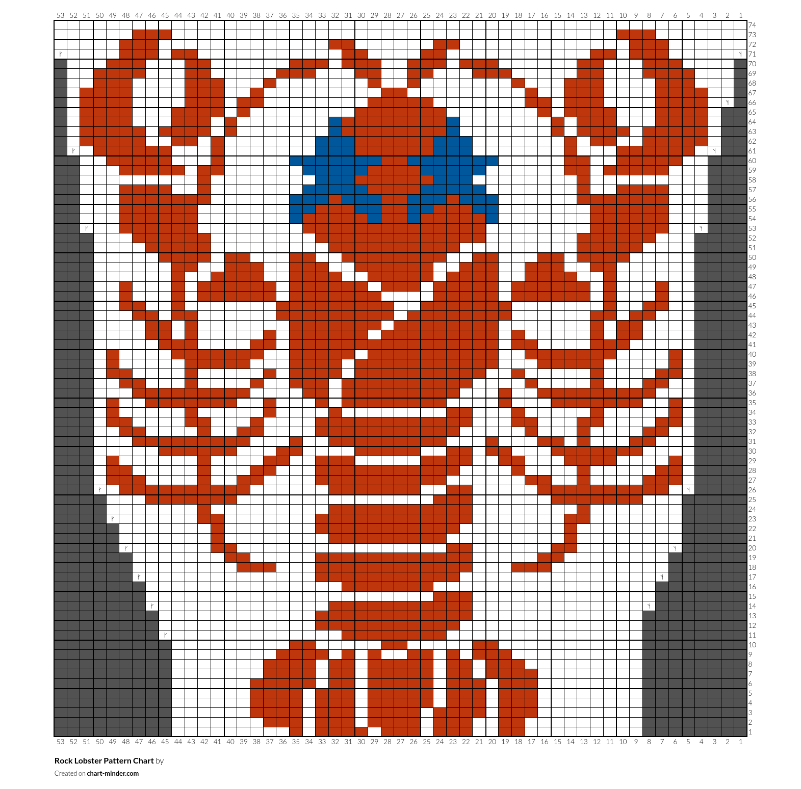 Rock Lobster Pattern Chart
