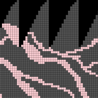 Black canyon at the bottom with 4 sts added