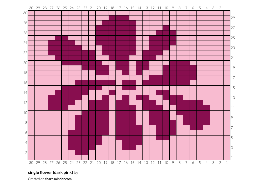 single flower (dark pink)