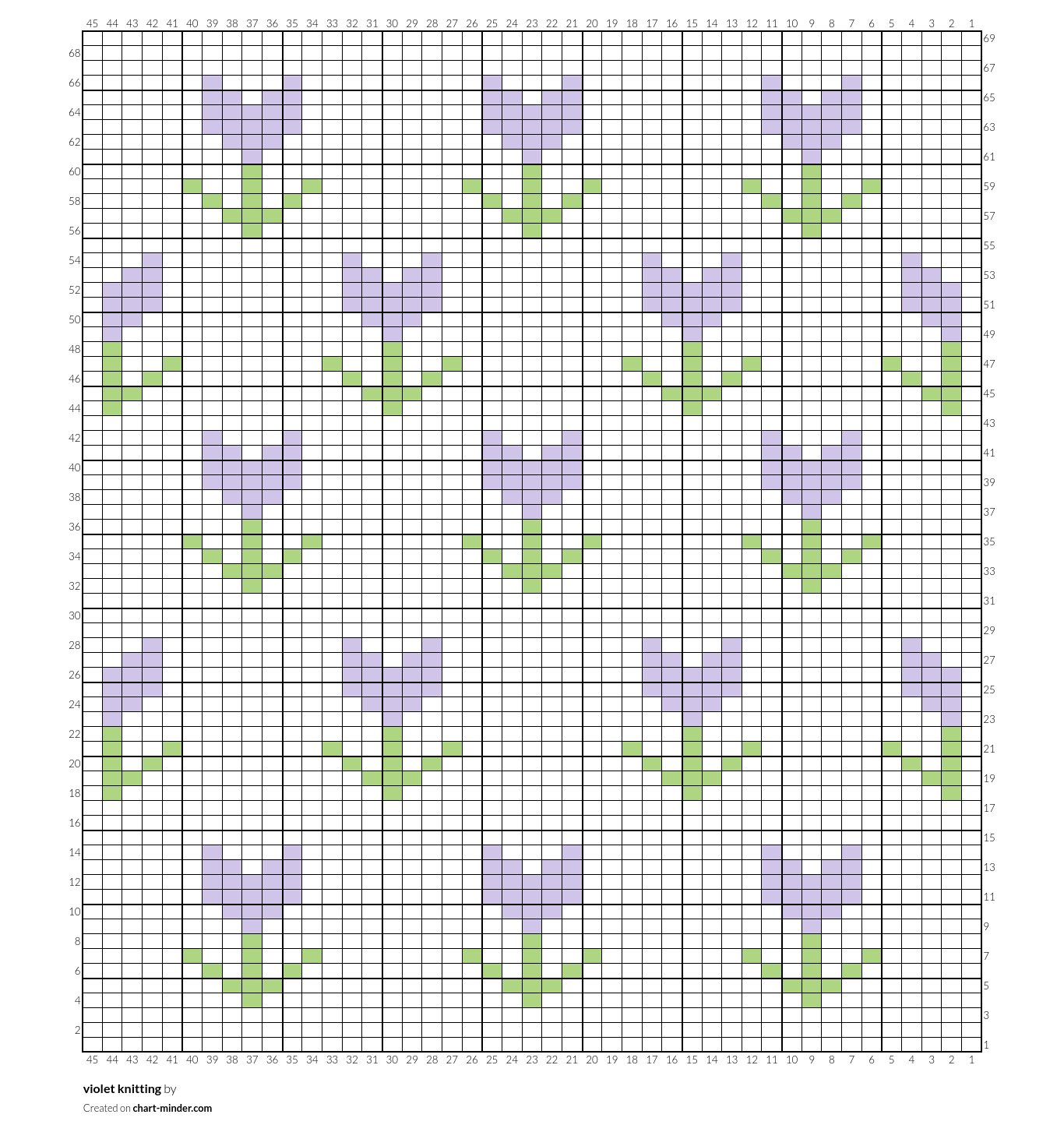  violet knitting