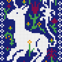 Unicorn intarsia