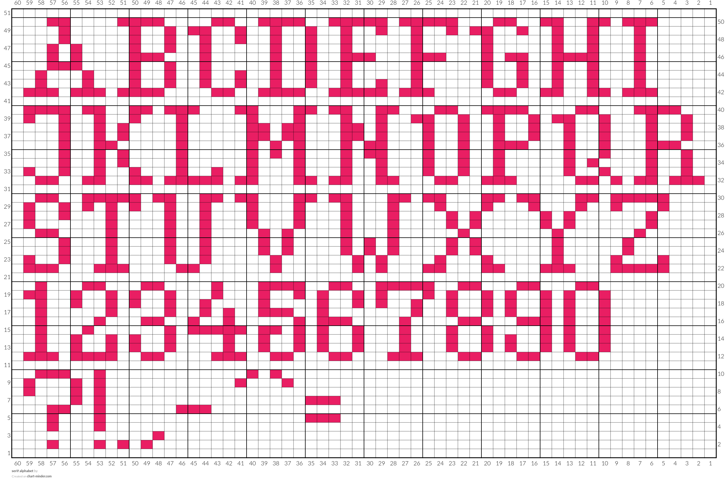 serif alphabet