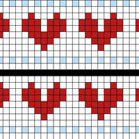 Hjerte (blå = vrang)