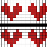 Hjerte bare mønster