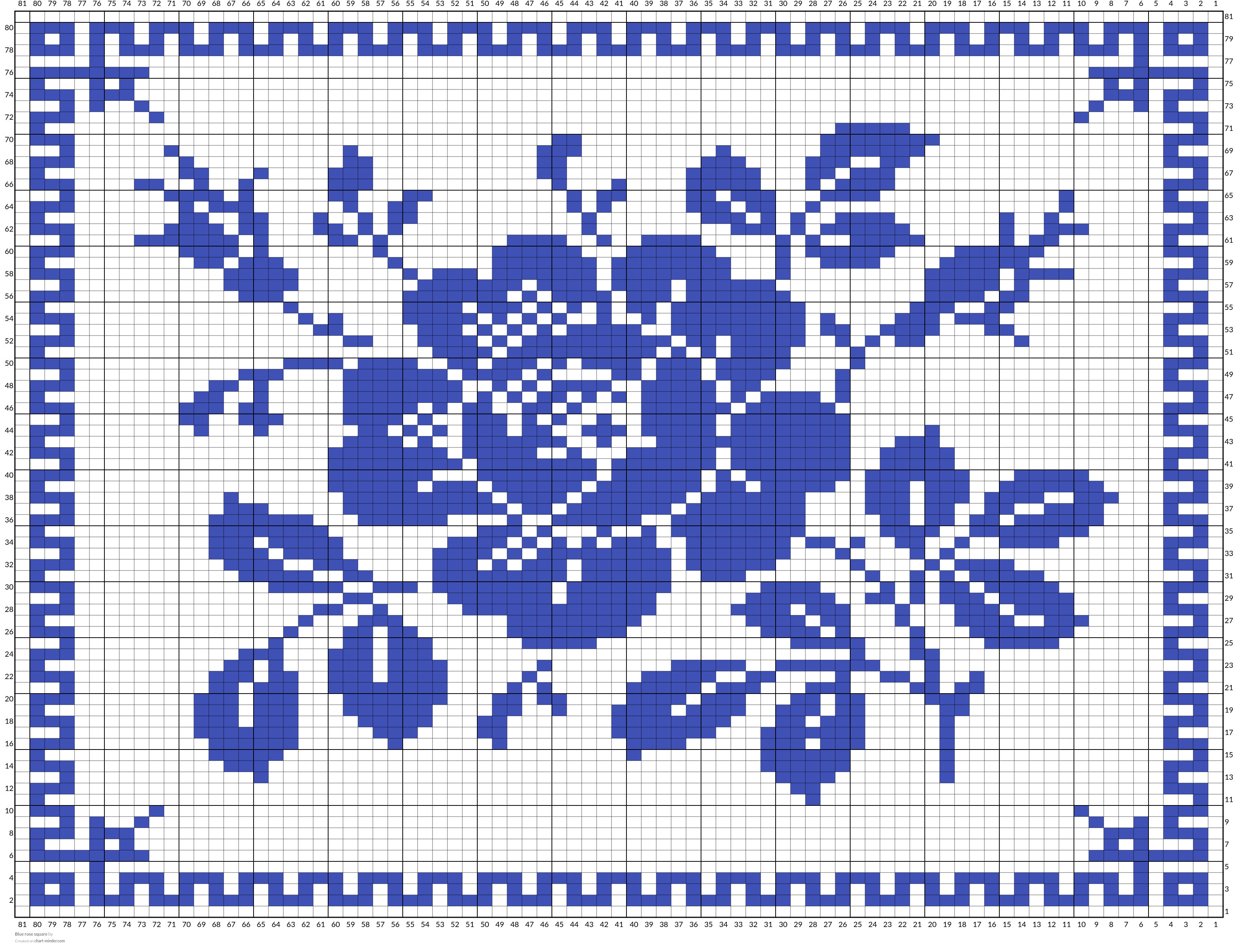Blue rose square