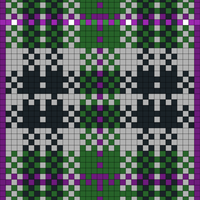 Green, Purple, Black and White