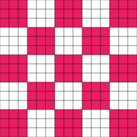 ajedres rosado blanco