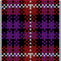 Purple, Red, Black and White