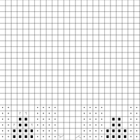 leg (62 st. - extra 8 bc of no st. in pattern)