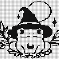 Witch Frog Pattern, Loop Yarn Pattern, Blanket Pattern PDF, Finger Knit Pattern, Frog Knit Blanket, Alize Puffy More, Bernat EZ Graph It.jpg