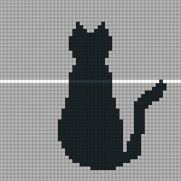 Cat blanket first square