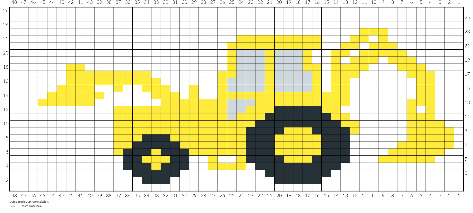 Dump Truck Duplicate Stitch