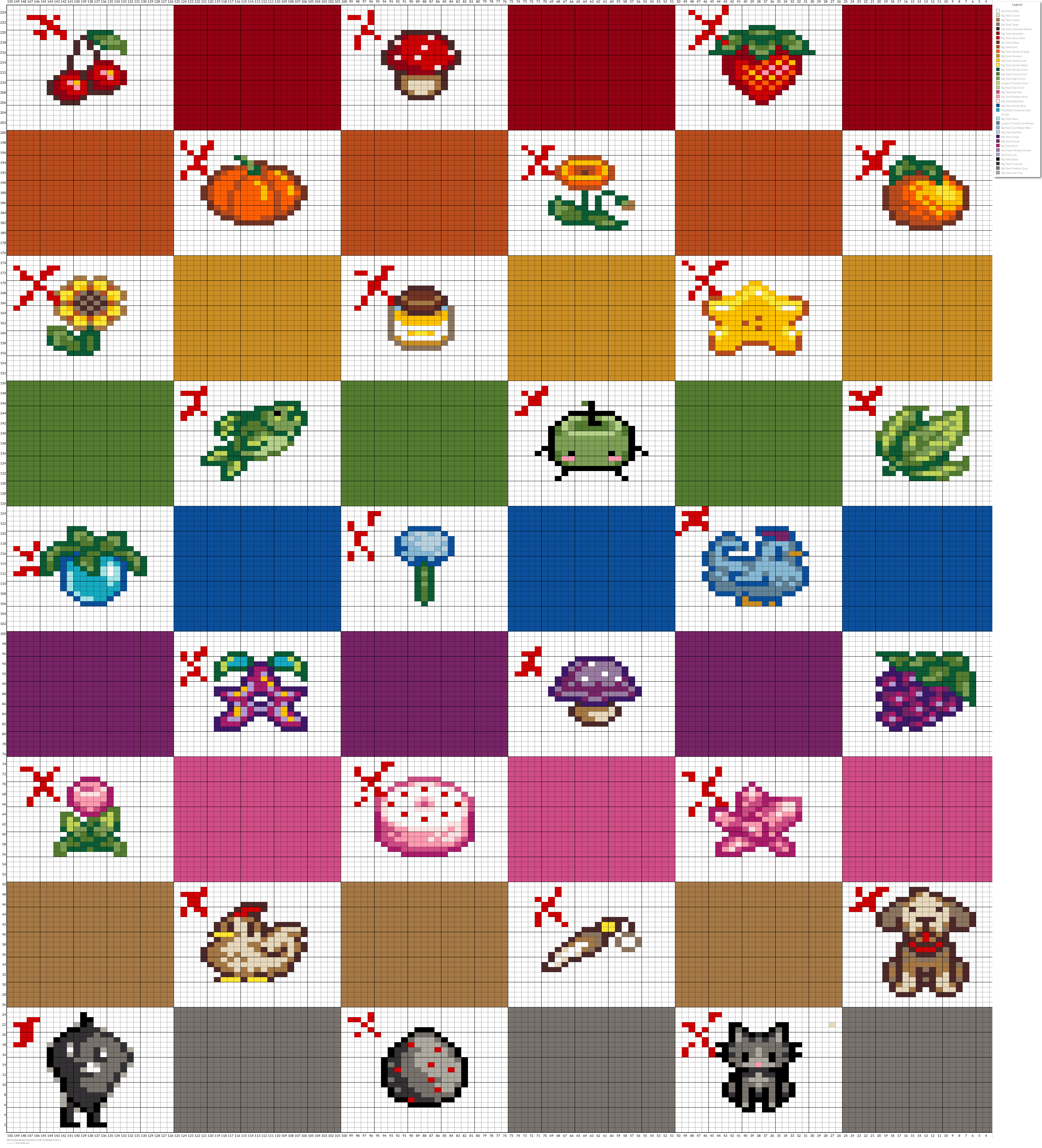 NEU Stardew Blanket (36 Colors) Credit: FruityDayCrochet