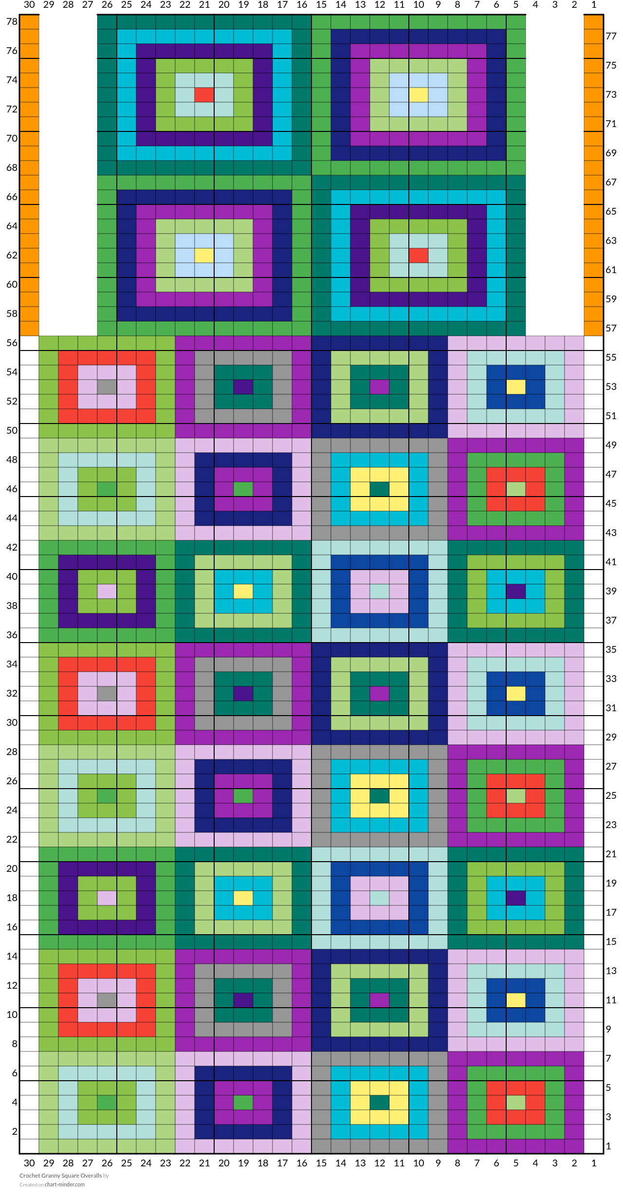 Crochet Granny Square Overalls