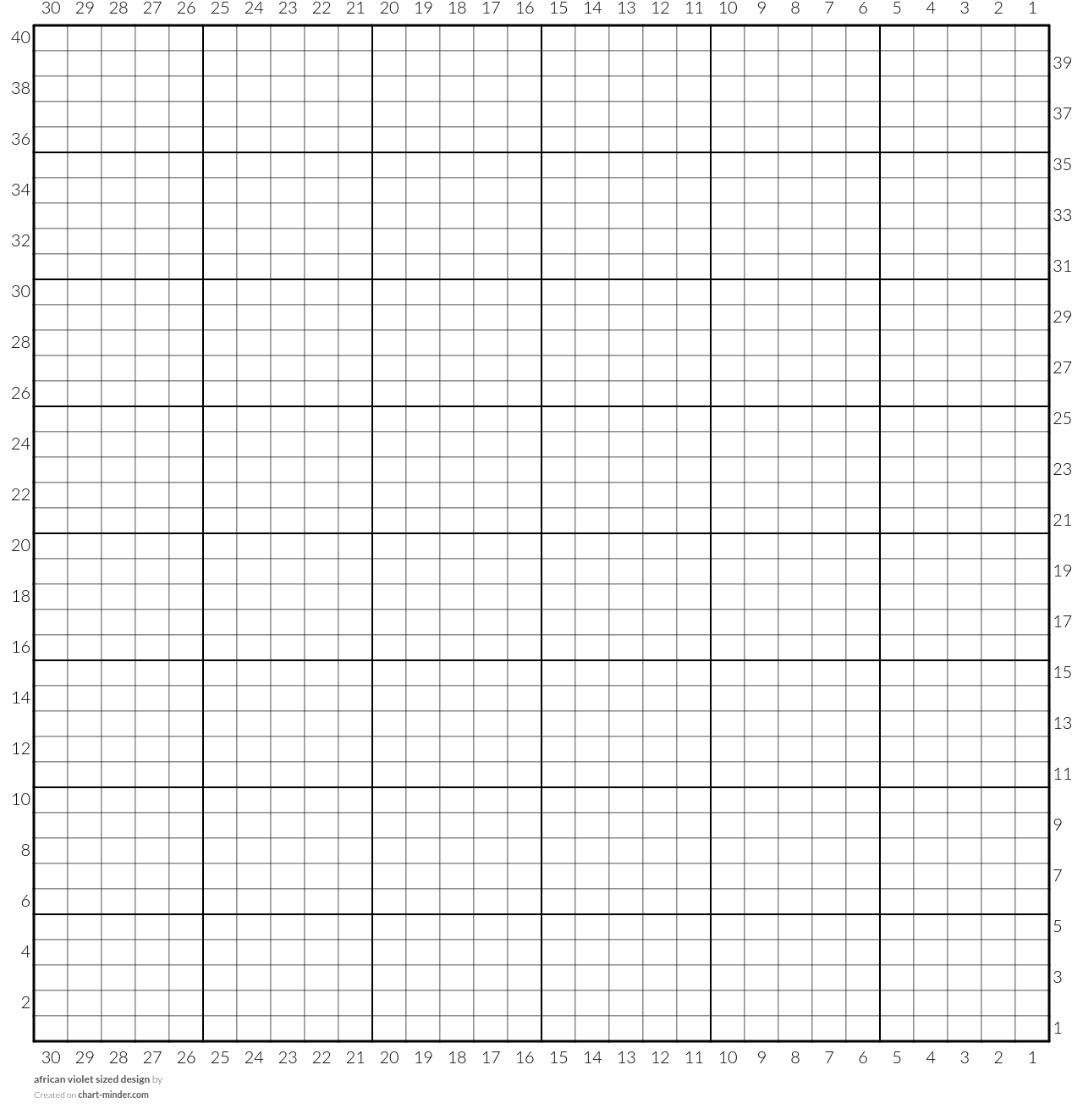 african violet sized design