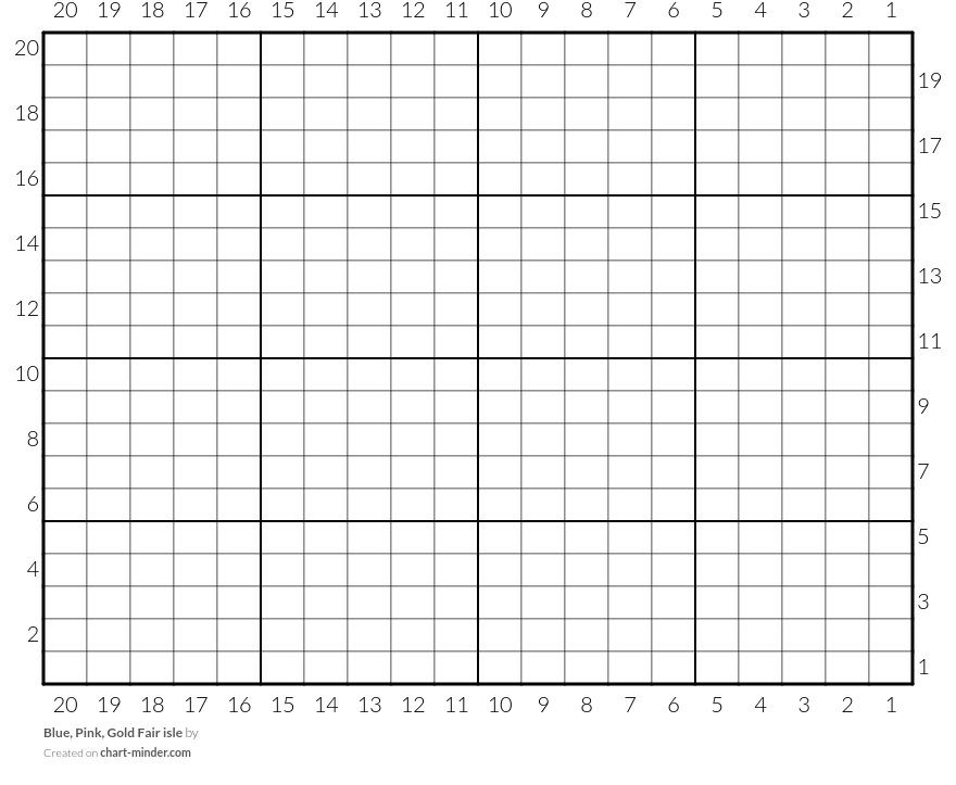 Blue, Pink, Gold Fair isle