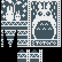 Totoro Mittens (Right Hand)