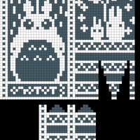 Totoro Mittens (Left Hand)