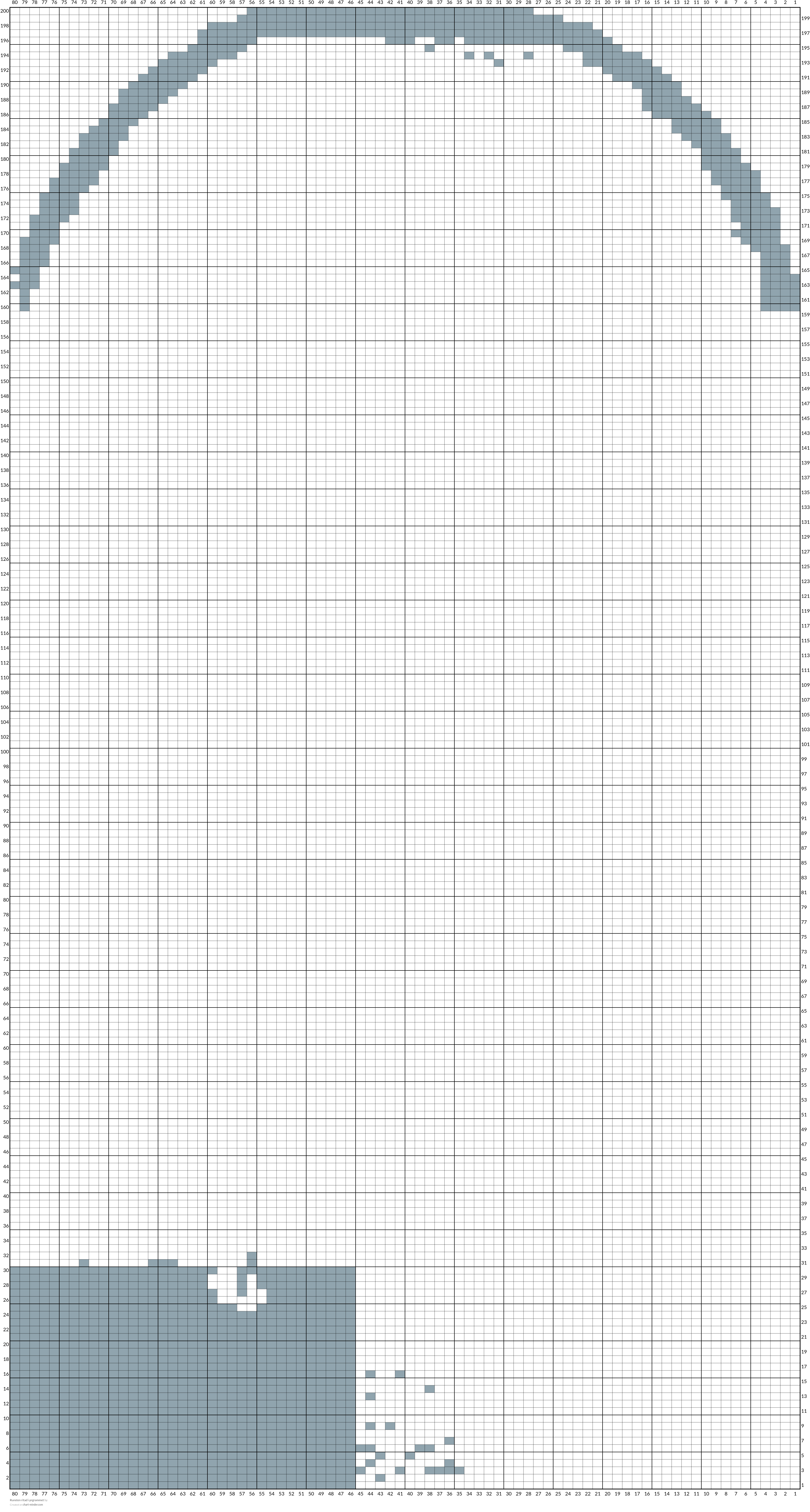 Runsten ritad i prgrammet