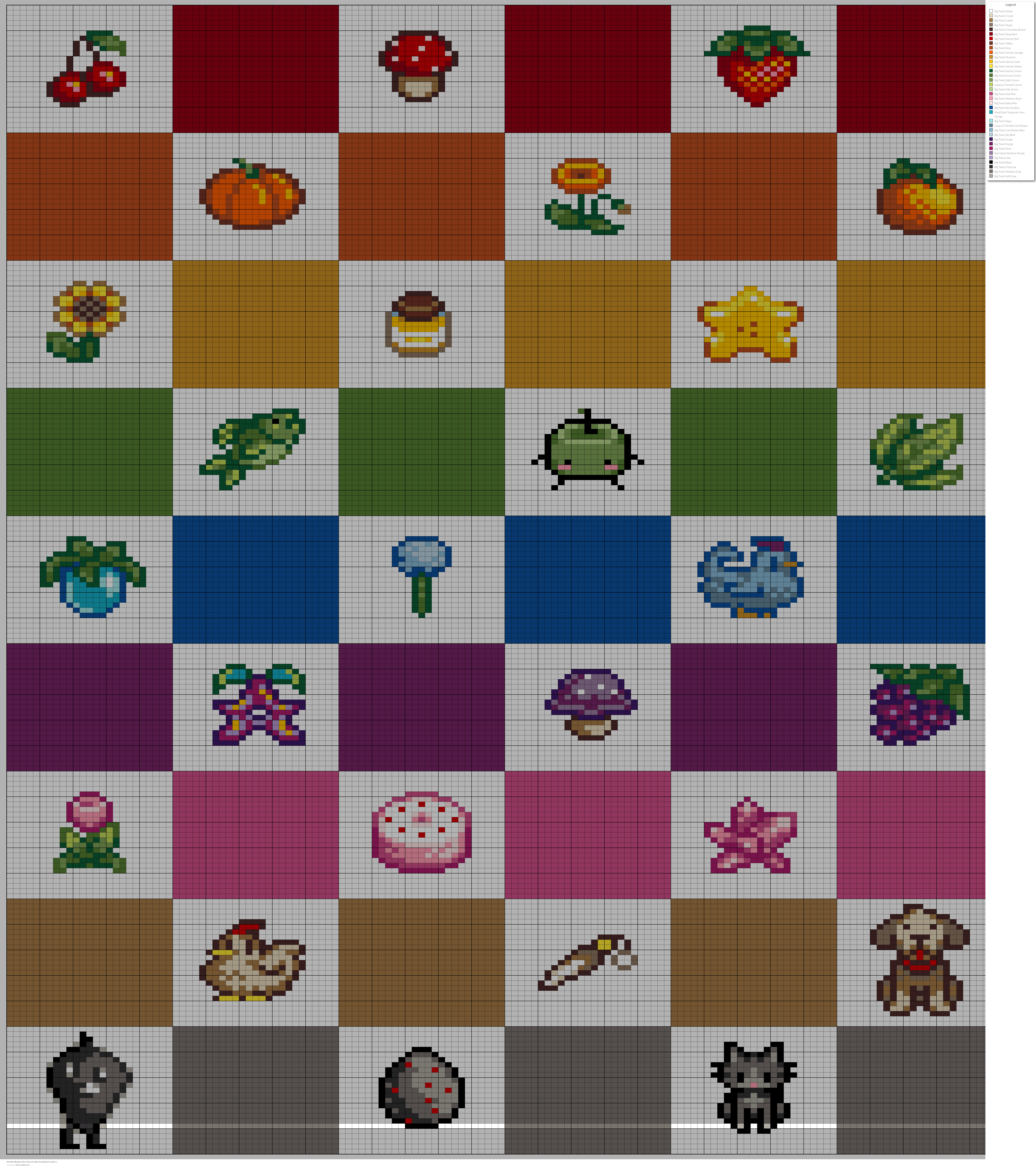 Stardew Blanket (36 Colors) Credit: FruityDayCrochet