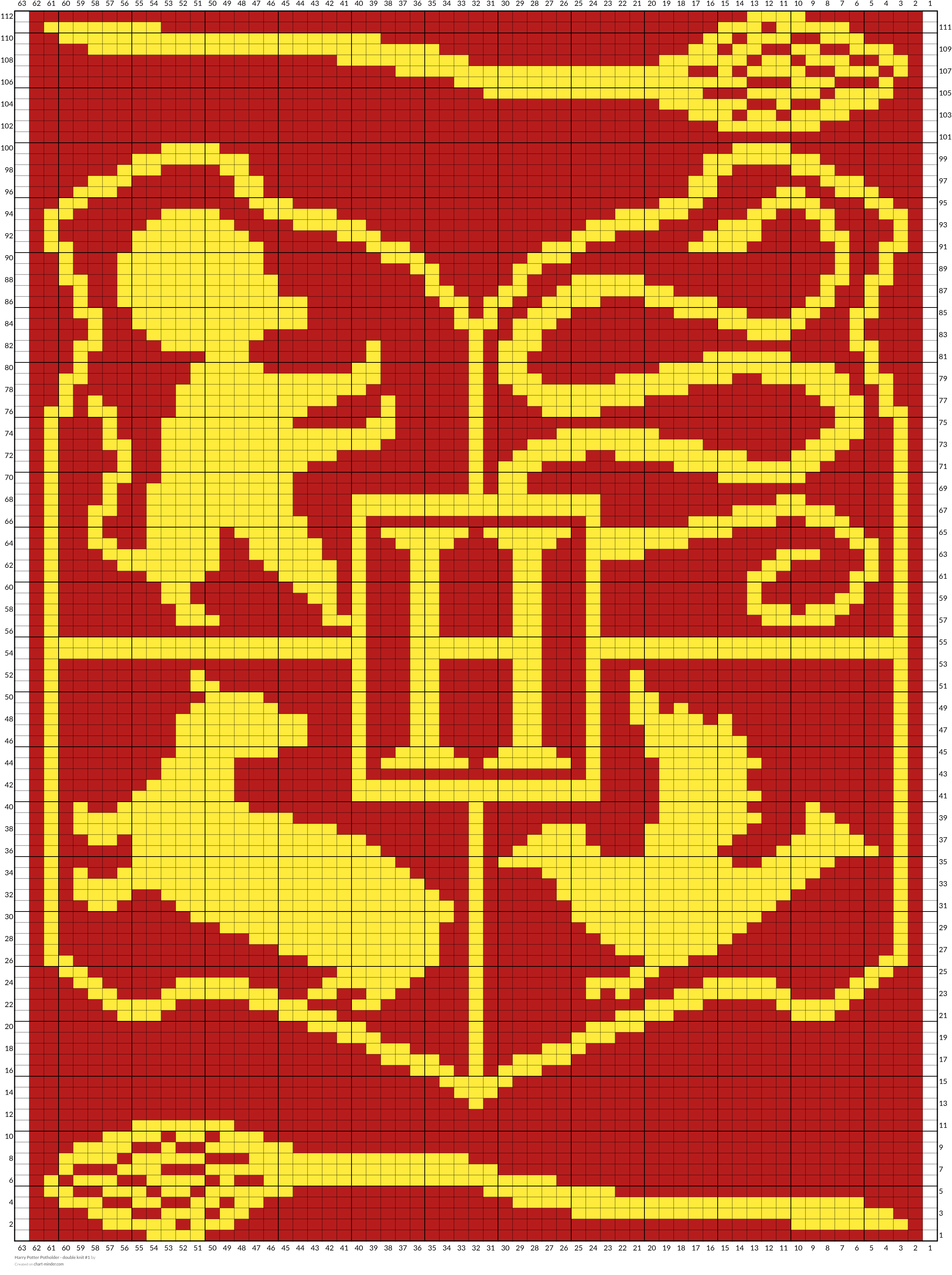 Harry Potter Potholder - double knit #1