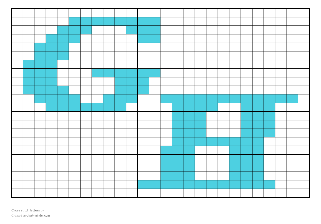 Cross stitch letters