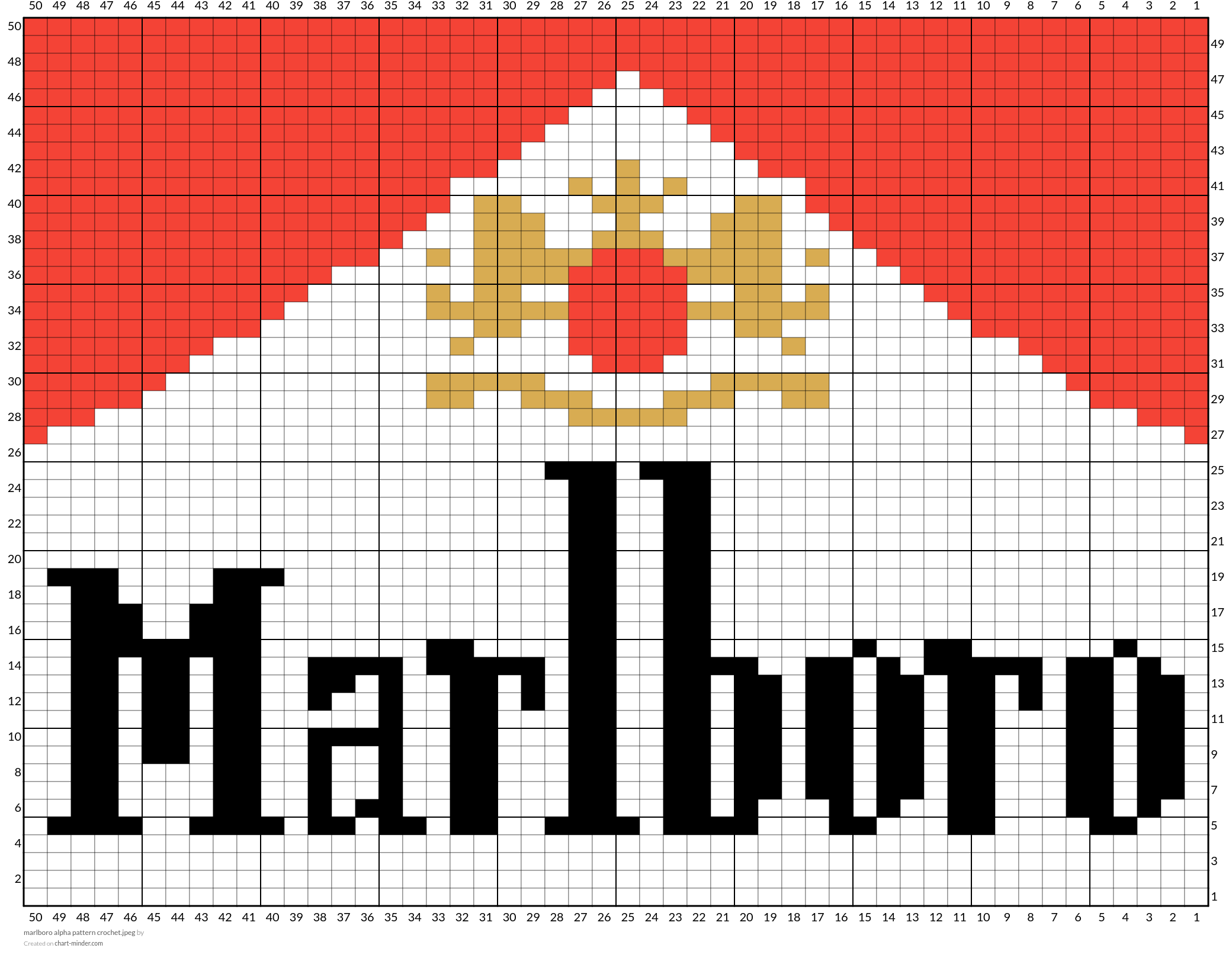 Copy of marlboro alpha pattern crochet by yari | Chart Minder