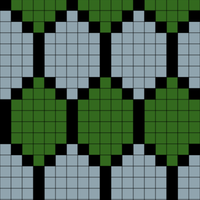 Two Color Dragon scale colorwork