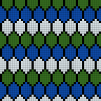 Green-Blue-Gray Dragon scale colorwork