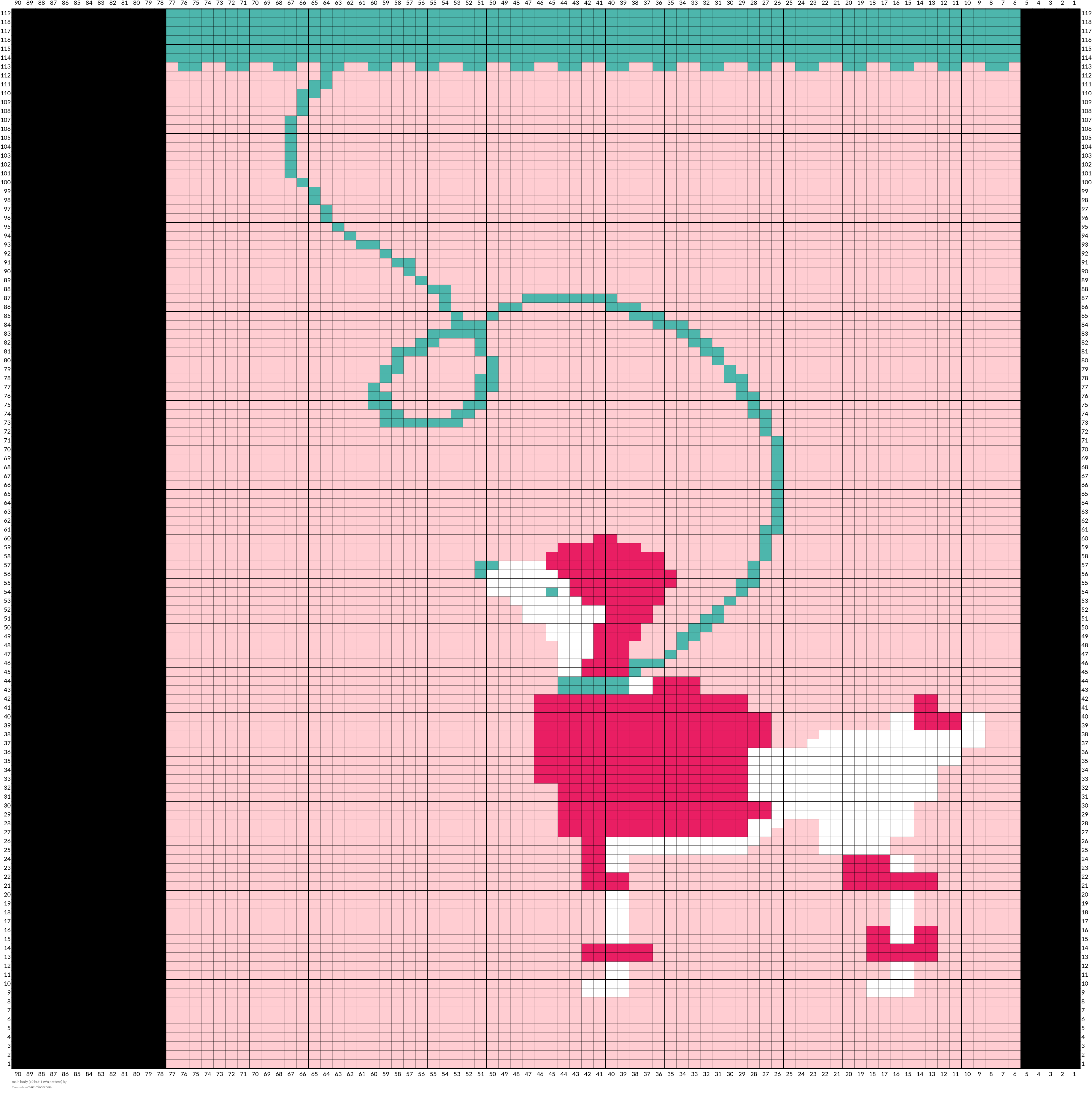 main body (x2 but 1 w/o pattern)